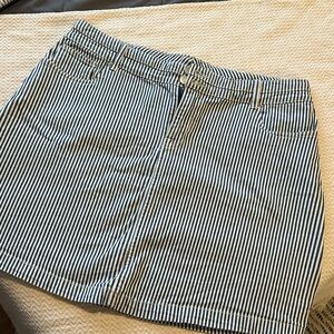 Maurices Black and White Striped Mini Skirt